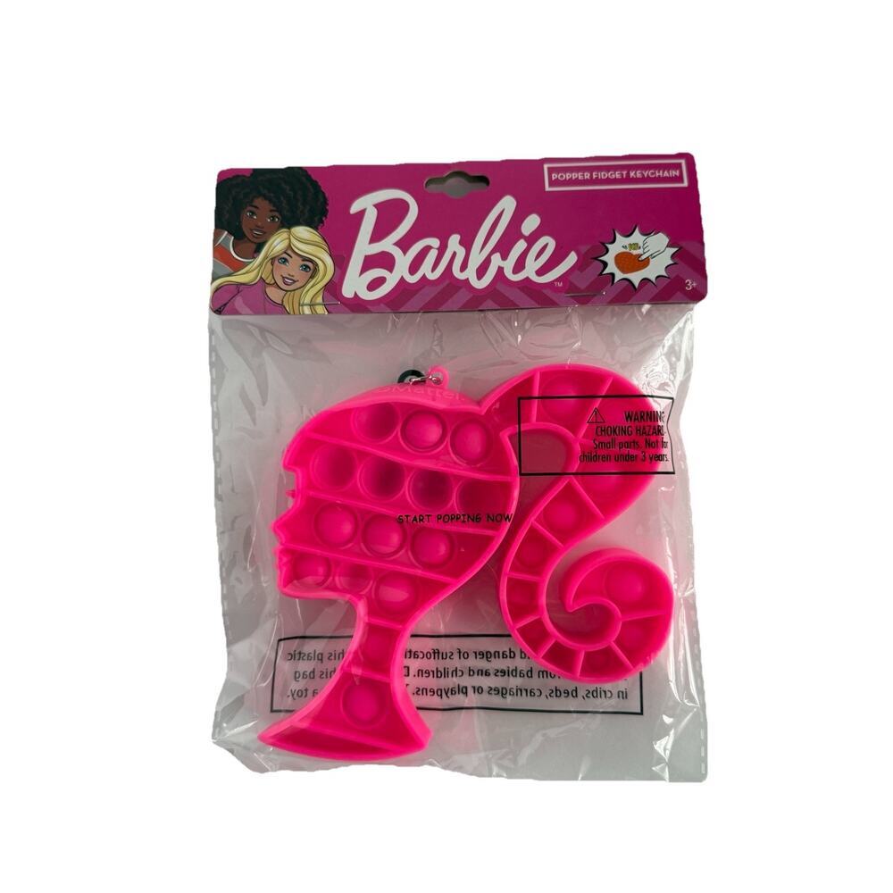 Barbie Pop It Fidget 5" Keychain Bundle Party Favors Stocking Stuffers (6 Pack) - Picture 4 of 4